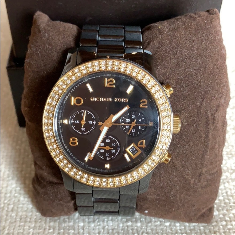 Gorgeous - Michael Kors Ceramic & Crystal Watch MK5270